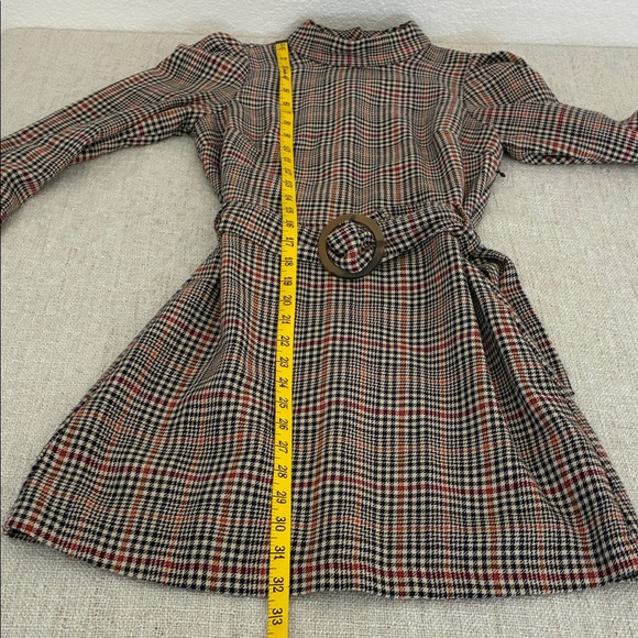Zara TRF Collection Houndstooth Long Sleeve High Neck Dress XS - Picture 16 of 16